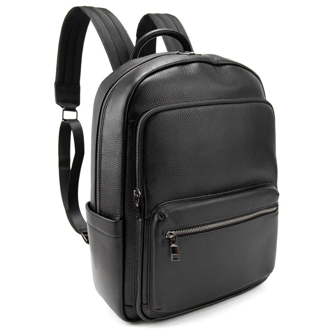 Рюкзак кожаный мужской Tiding Bag A25F-131419A Черный (2656559053)