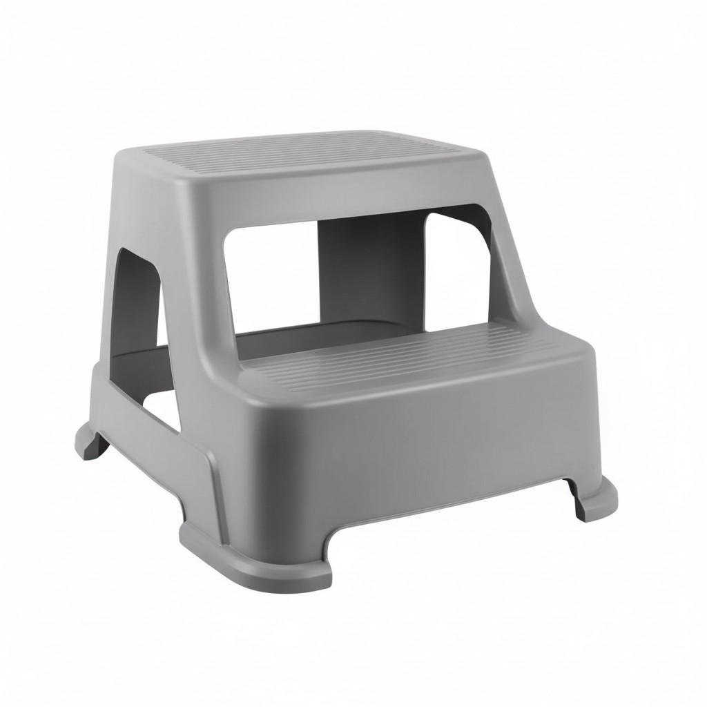 Табурет-сходинка 43x38x28,5 см протиковзкий Сірий (059-GRAY)