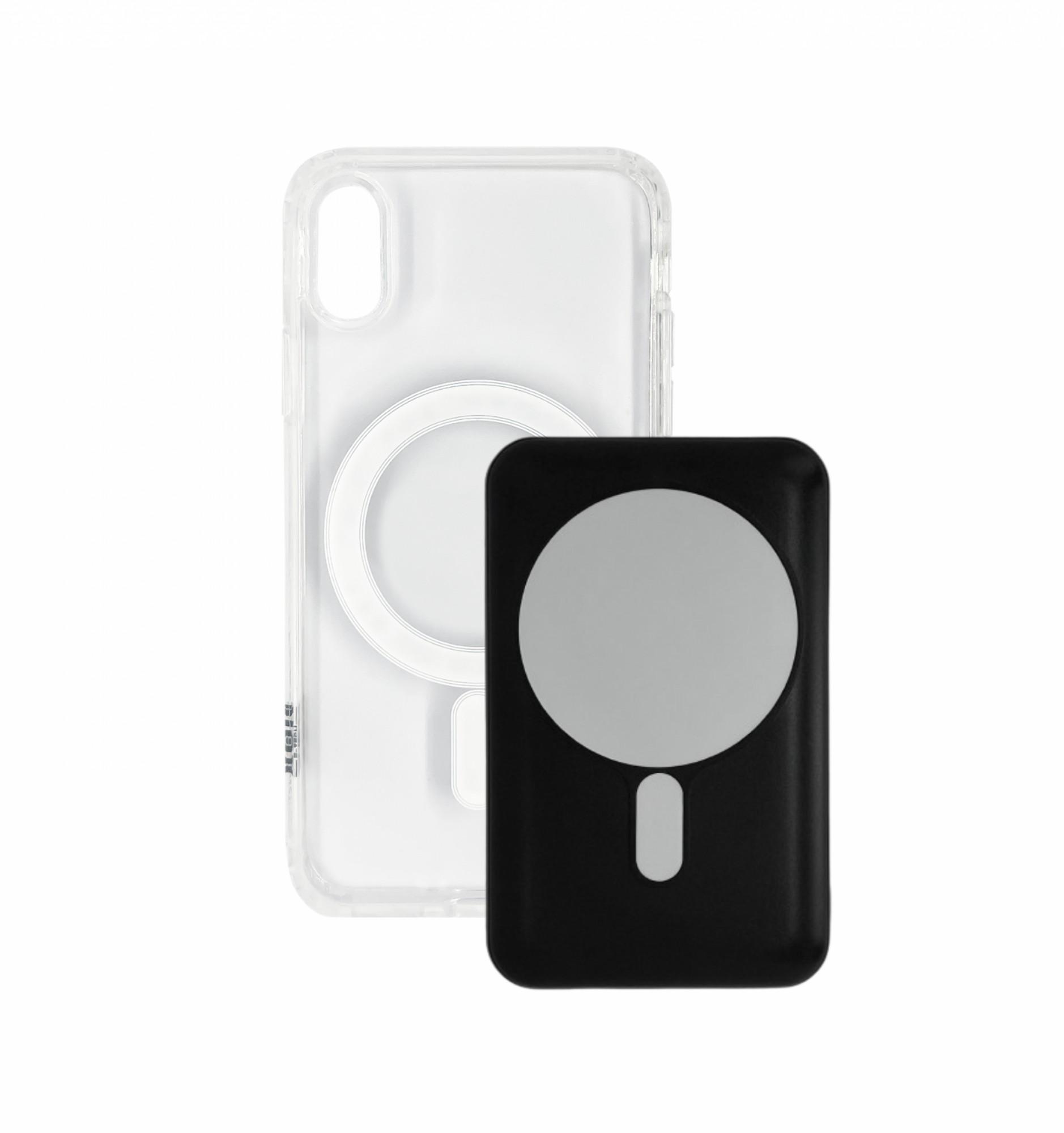 Чехол с беспроводной батареей XON 10000 mAh для iPhone XR BatteryCase Прозрачный/Черный (940303135)