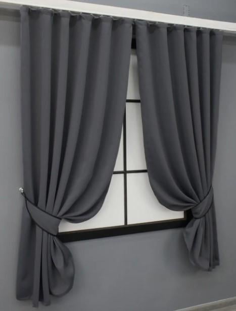 Шторы из ткани блекаут Bagema Rvs 1,7х1,7 м 2 шт. Темно-серый (1241ш) - фото 4 Шторы из ткани блекаут Bagema Rvs 1,7х1,7 м 2 шт. Темно-серый (1241ш) - фото 4