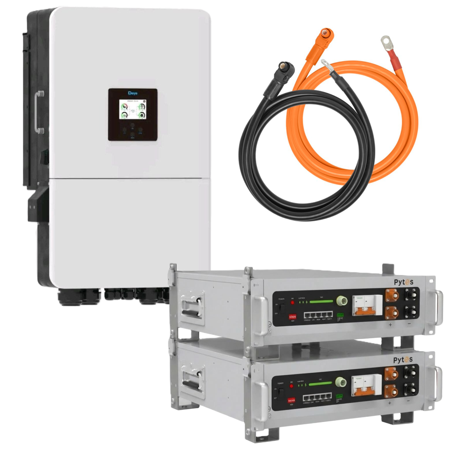 Комплект автономного энергоснабжения Deye SUN-20K-SG05LP3-EU-SM2 20 кВт и Pytes V5°α Plus H+ 2 шт. 5,12 кВт/год LiFePO4