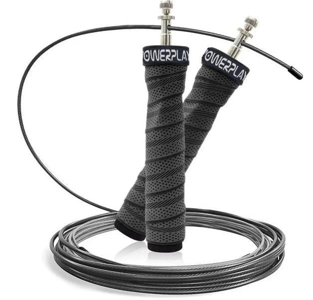 Скакалка скоростная на подшипниках PowerPlay 4208 Fitness Jump Rope 3 м Черный (PP_4208_Black)