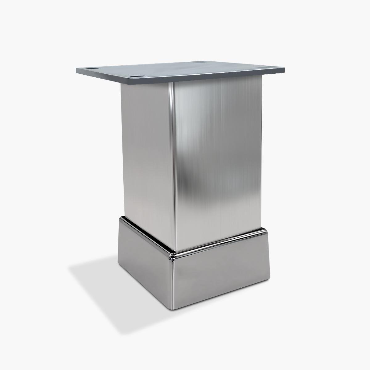 Ножка мебельная Bravo Tower 40х40х80 мм Хром - фото 1 Ножка мебельная Bravo Tower 40х40х80 мм Хром - фото 1