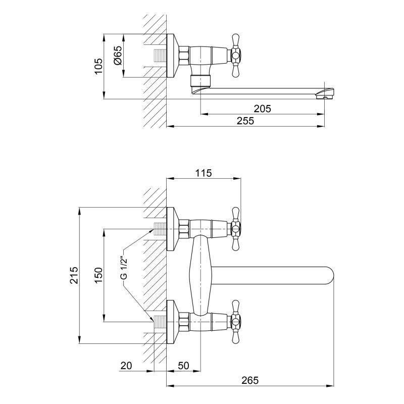 Змішувач для кухні Lidz Mayfair 16 361 (LIDZCRM16361) - фото 2 Змішувач для кухні Lidz Mayfair 16 361 (LIDZCRM16361) - фото 2