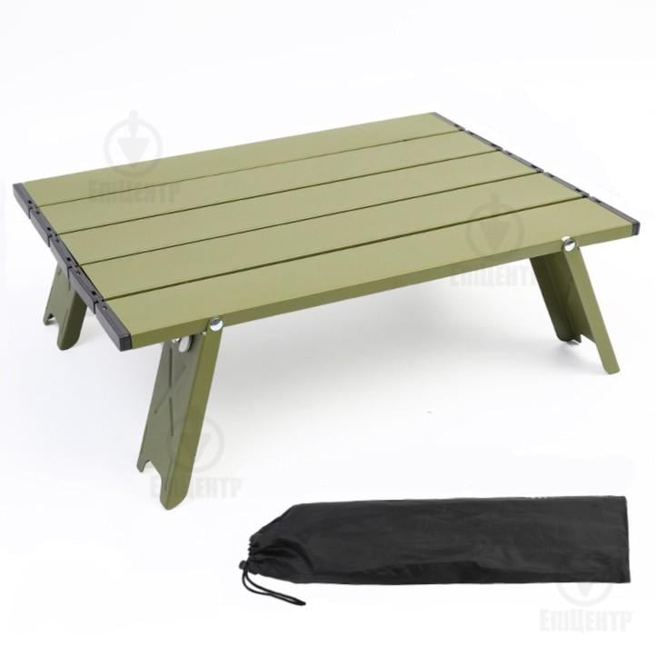 Стіл для кемпінгу складаний Takto портативний туристичний з алюмінію Оливковий (700181)