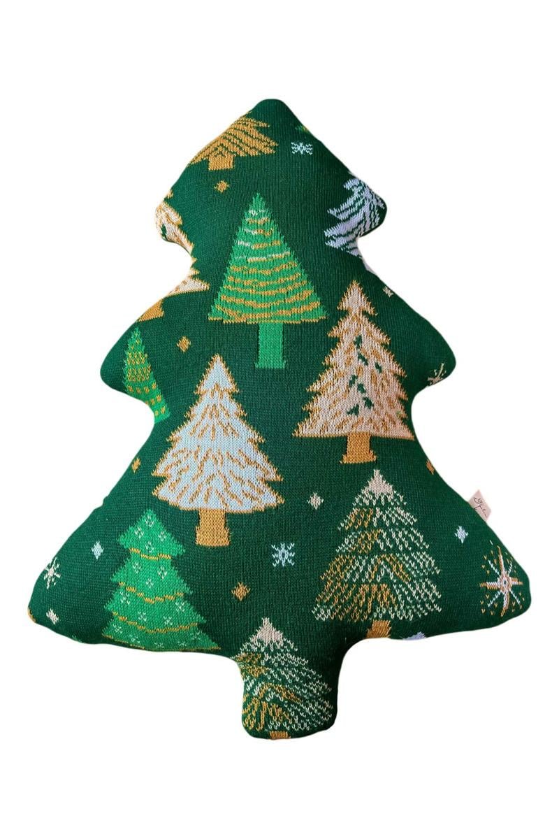 Декоративная подушка Елка 38 см Зеленый (038920)