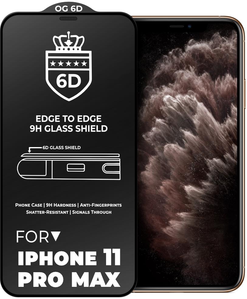 Защитное стекло 6D OG Crown iPhone 11 Pro Max Black (18982) Защитное стекло 6D OG Crown iPhone 11 Pro Max Black (18982)