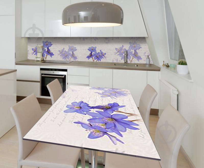 Наклейка 3Д вінілова на стіл Zatarga «Аметистовий сон» 650х1200 мм для будинків, квартир, столів, кафе