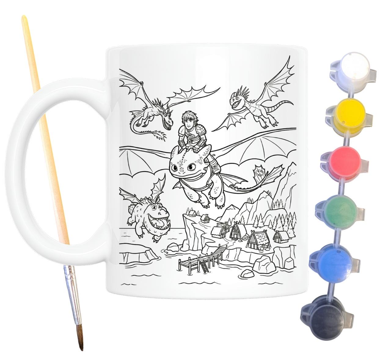 Набор для творчества Кружка-раскраска Как приручить дракона (КР0248)