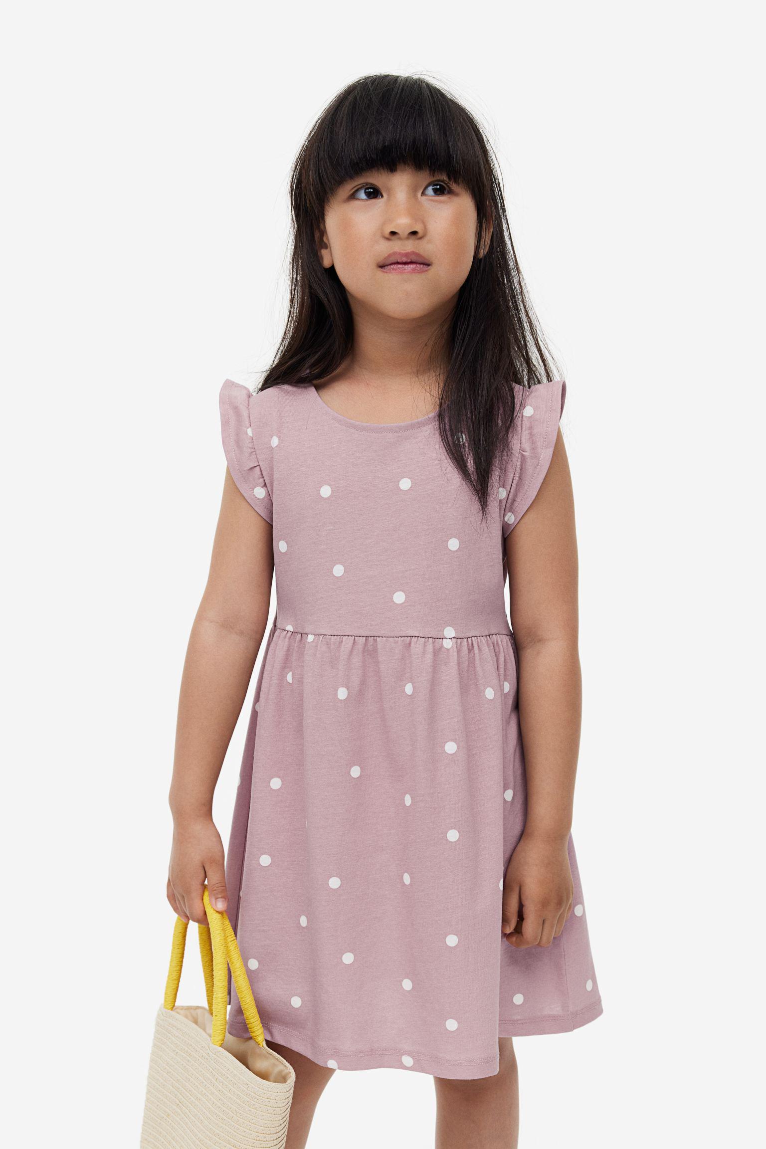 Сукня H&M р. 134-140 см Бузково-білий (A25011022630)