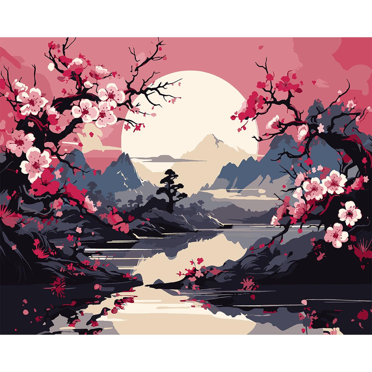 Картина по номерам Santi Тайна в сакурах 40x50 см (Top-955383)