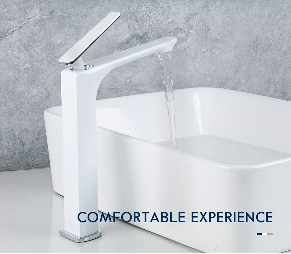 Смеситель высокий для умывальника Frap F1058-2 Белый/Хром (1037337) - фото 3