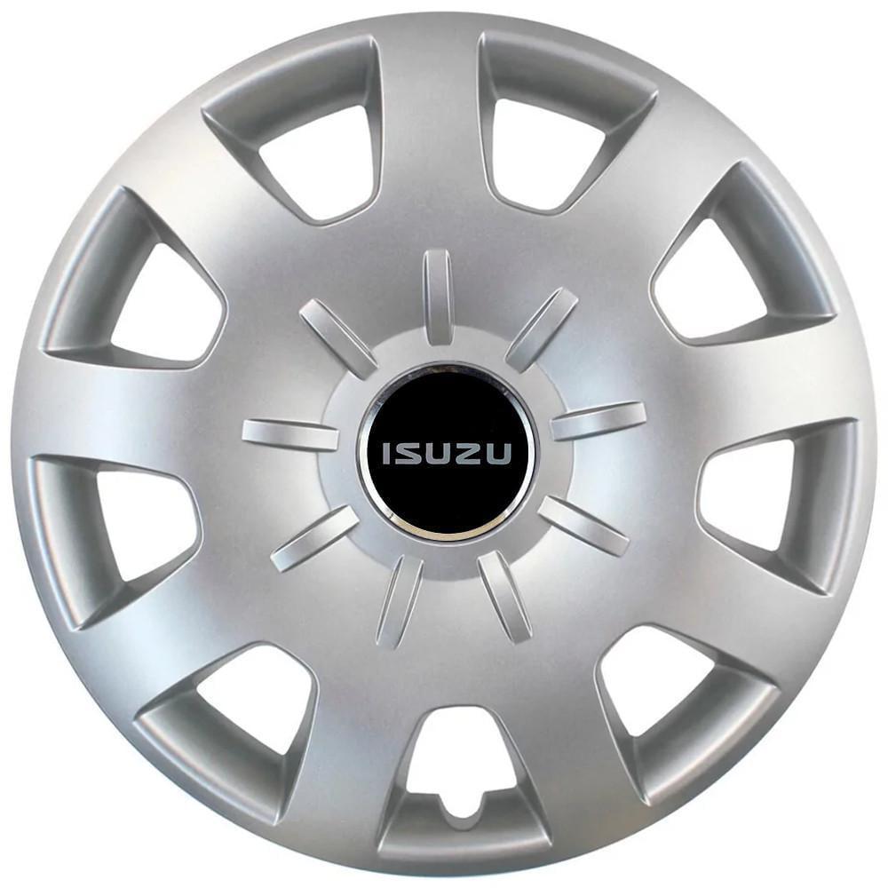 Колпаки SJS 314 с логотипом Isuzu R15 4 шт. Серебристый