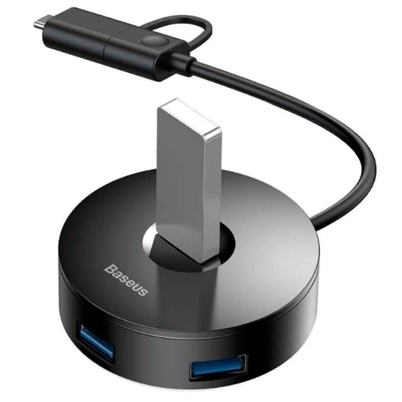Адаптер мультипортовый Baseus Round Box Type-C/USB to 1 USB3.0/3 USB2.0 CAHUB-GA01 Black