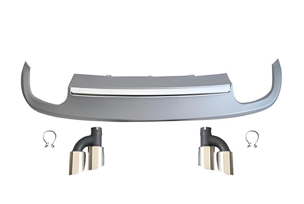 Диффузор задний с насадками S-Style 2020-2022 4-х дверная GT Tuning для Audi A5 2007-2015 гг. ABS-пластик Черный (131896)