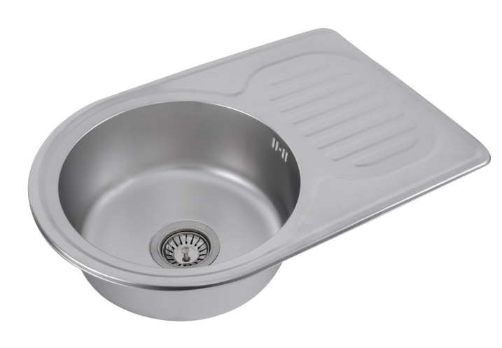 Кухонная мойка Valeso из нержавеющей стали 67x45 см Сатин (31172230)