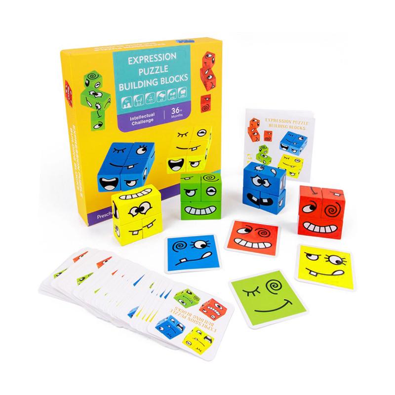 Деревянная развивающая игра Lesko DL-1123 Рожицы