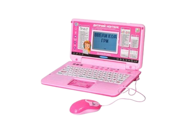 Интерактивный обучающий детский ноутбук Limo Toy Розовый (SK 7442-7443)