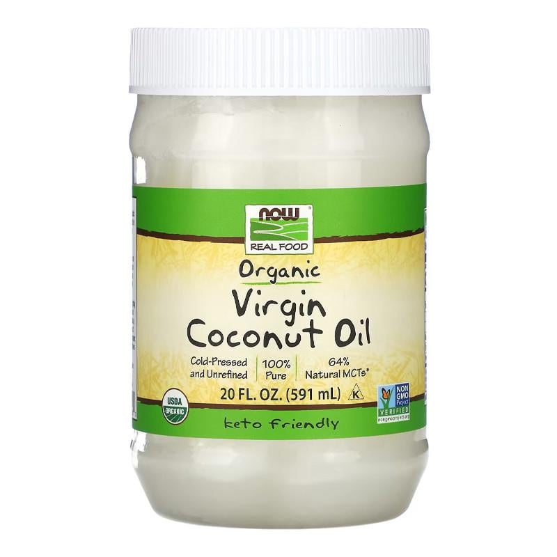 Олія кокосова NOW Organic Virgin Coconut Oil 591 мл (18396-01)