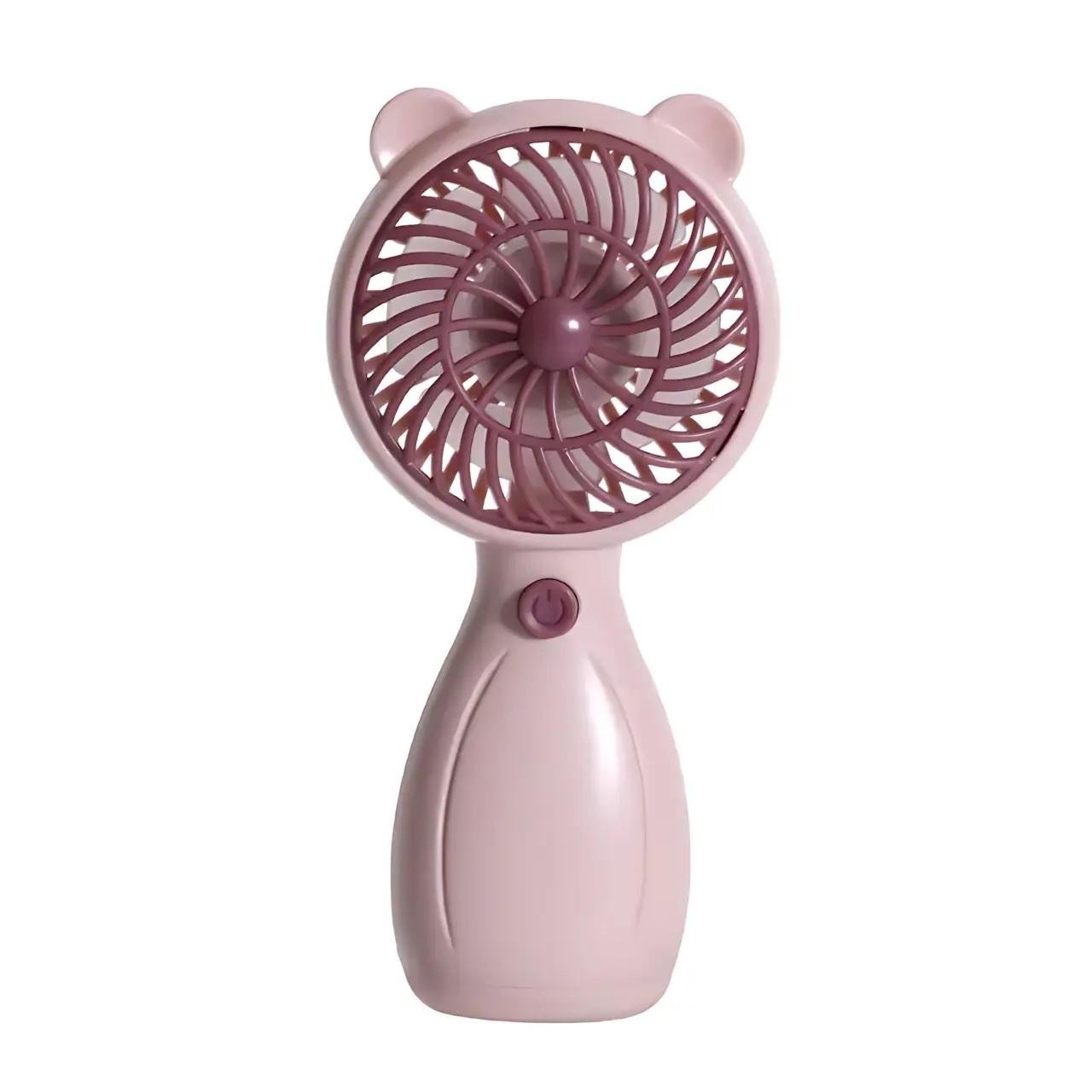 Вентилятор ручной Mini Fan на аккумуляторе с ручкой мини ветродуйка 2,5 Вт Pink (JX-998)