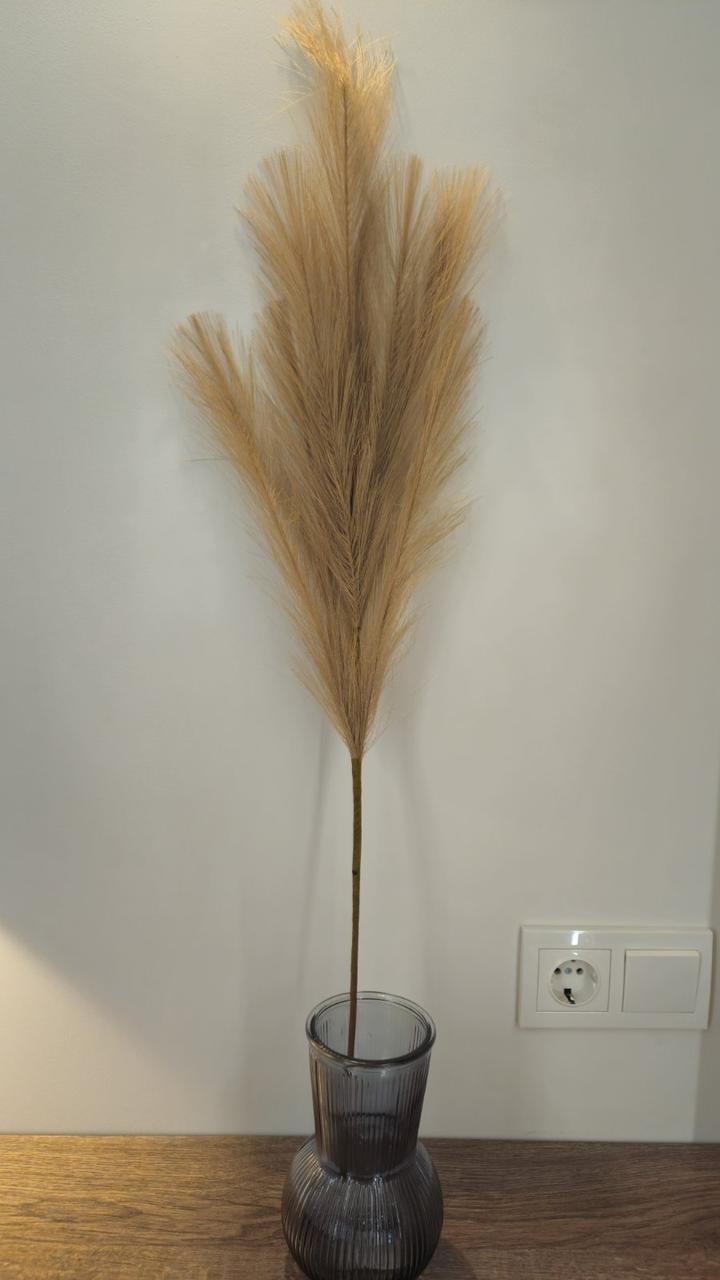 Трава искусственная пампасная 1 ветка 85 см Коричневый (2275539699)