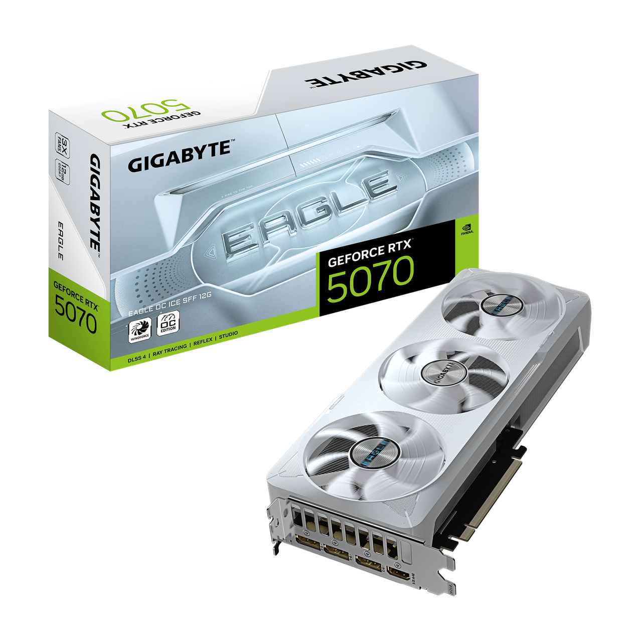 Відеокарта RTX 5070 12GB GDDR7 Eagle OC Ice Gigabyte (GV-N5070EAGLEOC ICE-12GD)