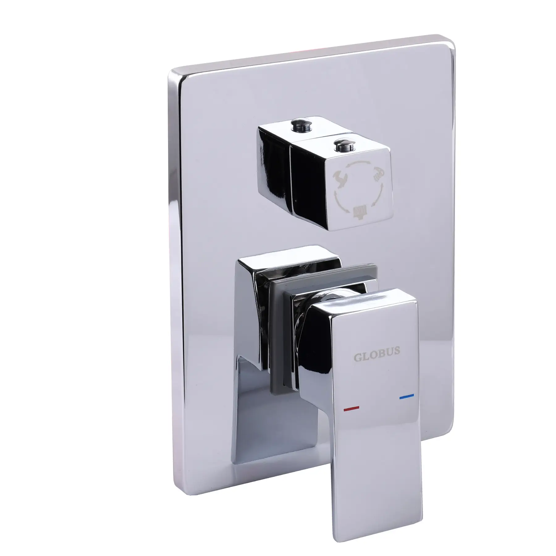 Смеситель для душа Globus Lux SMART GSM-305-00 встроен на три потребителя без душевого набора Хром (GSR-000027610)
