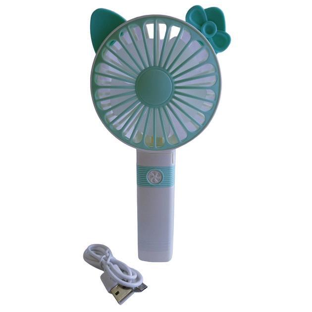 Вентилятор ручной аккумуляторный DianDi Mini Fan SQ-2163 с USB-зарядкой и складной ручкой Голубой
