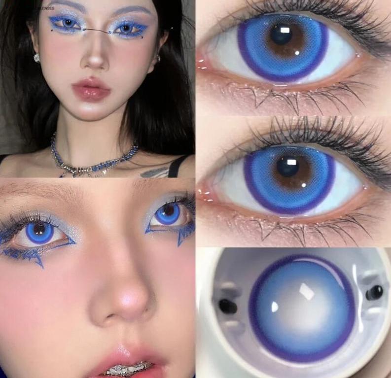 Контактні лінзи кольорові з контейнером 1 пара Candy Blue (14505157) - фото 9