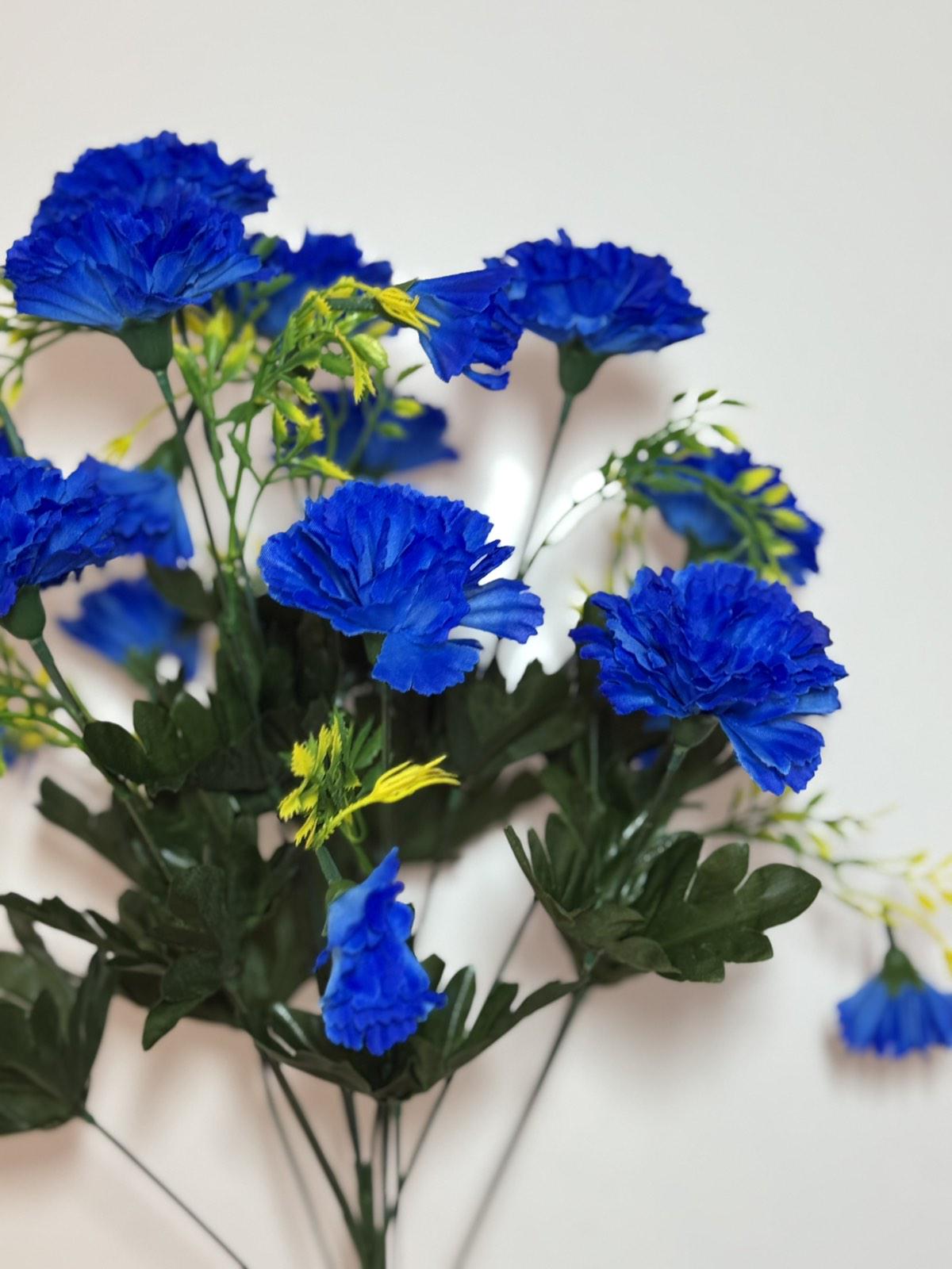 Искусственный букет Гвоздика 55 см Синий - фото 3 Искусственный букет Гвоздика 55 см Синий - фото 3