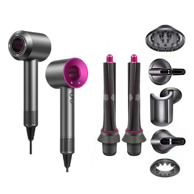 Фен-стайлер для волос 7 насадок в 1 Supersonic Premium Magic Hair 1600 Вт Розовый (HD07ProP) Фен-стайлер для волос 7 насадок в 1 Supersonic Premium Magic Hair 1600 Вт Розовый (HD07ProP)