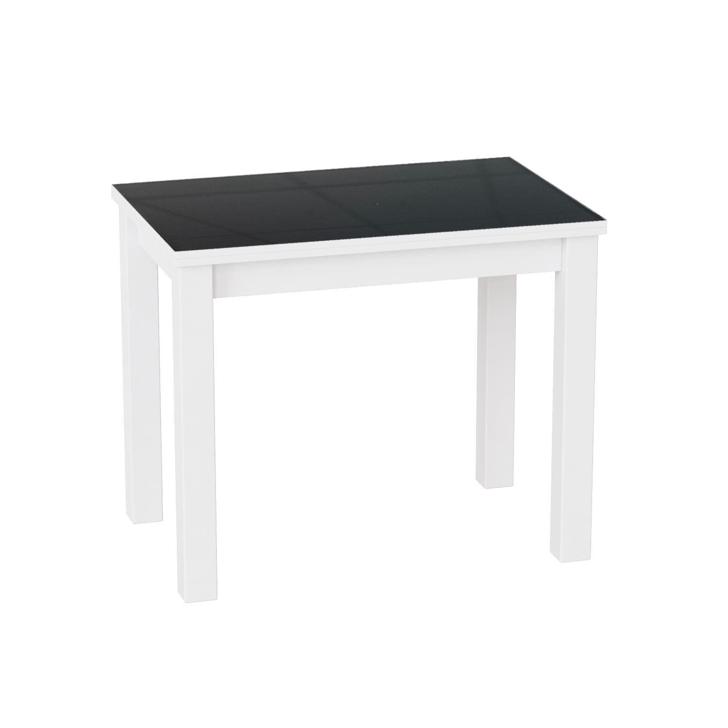 Обеденный стол-трансформер Dinner Glass 900x750x600 мм Ателье светлый/Графитовое стекло Обеденный стол-трансформер Dinner Glass 900x750x600 мм Ателье светлый/Графитовое стекло