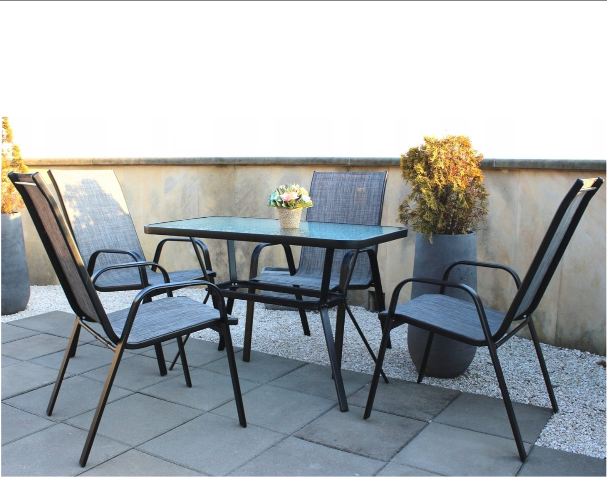 Стол садовый для террасы балкона GardenLine NEO9949 Черный (2254822364) - фото 5