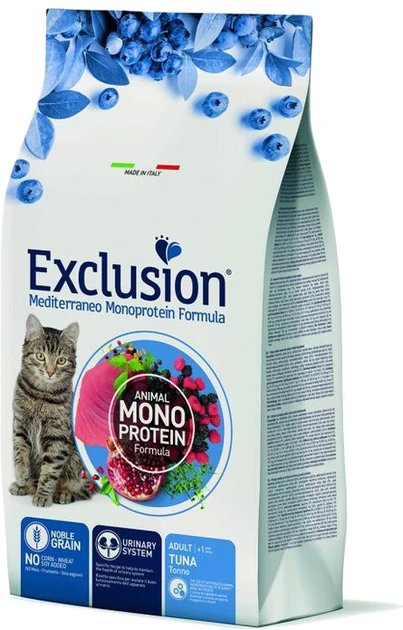 Сухой монопротеиновый корм для взрослых кошек Exclusion Cat Tuna с тунцом 300 г