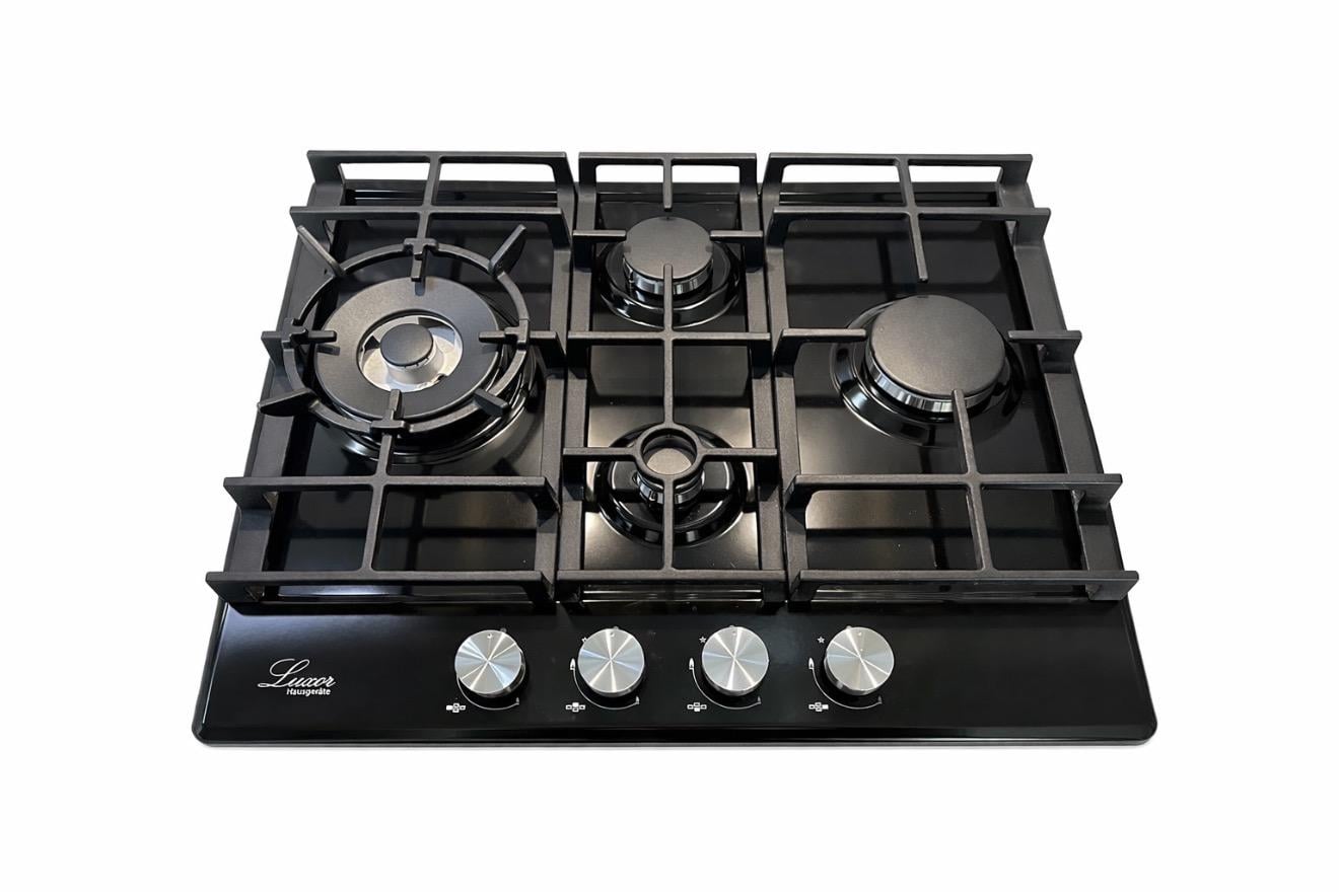 Варочная поверхность газовая Luxor RG 650 BK SS EM с круглой подставкой для Wok (31913258)