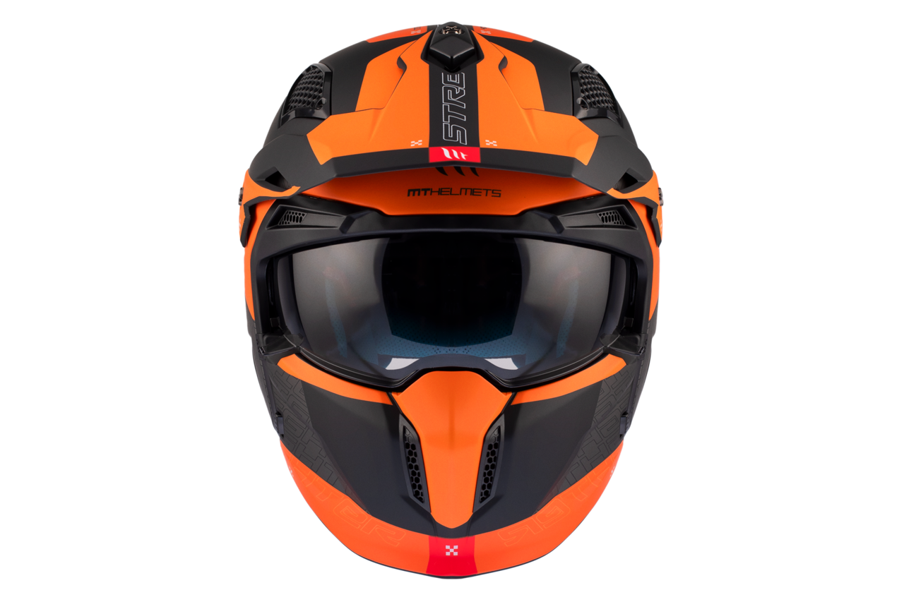 Мотошлем MT HELMETS Streetfighter SV S Totem B4 L Matt Orange (32285) - фото 3