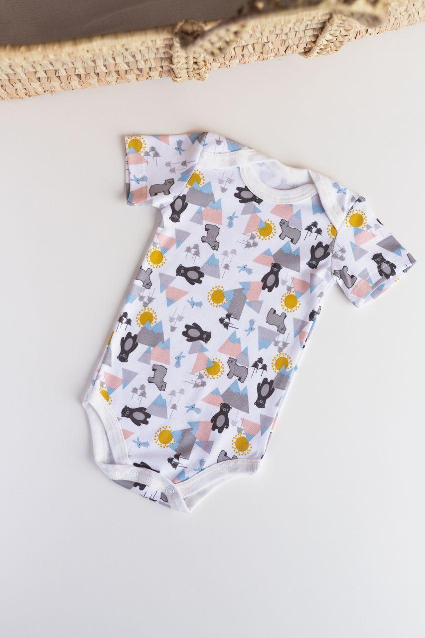 Боди интерлок короткий рукав Мишки 86 см (2676563207) - фото 1