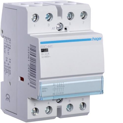 Контактор модульний Hager ESC441 40А 230 В AC 4НЗ (00000045950)