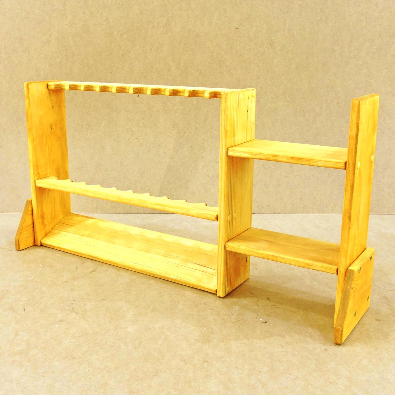 Органайзер для вудок із дерева Каспій 10 Каррі (РИБ-101503) - фото 3 Органайзер для вудок із дерева Каспій 10 Каррі (РИБ-101503) - фото 3