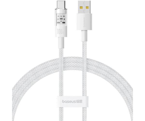 Кабель Data BASEUS Gem Fast-Charging USB-Type-C 100W 2 м Moon White (P10373002211-01)
