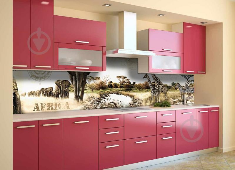 Наклейки кухонный фартук Zatarga "Африка " 650х2500 мм Коричневый (Z180318/1)