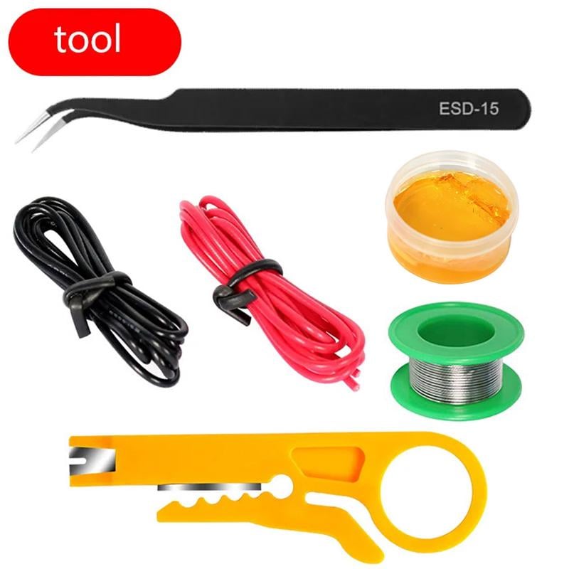 Паяльний набір у пеналі 60W 200-450 °C жала 900М/тестер/олово/каніфоль/інструменти (2000996194323) - фото 8 Паяльний набір у пеналі 60W 200-450 °C жала 900М/тестер/олово/каніфоль/інструменти (2000996194323) - фото 8