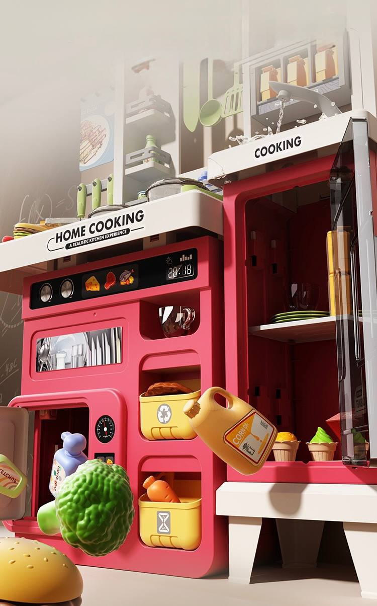 Детская кухня TK Group 928B с водой/паром/светом/звуком 68 предметов Красный (2705727710) - фото 8 Детская кухня TK Group 928B с водой/паром/светом/звуком 68 предметов Красный (2705727710) - фото 8