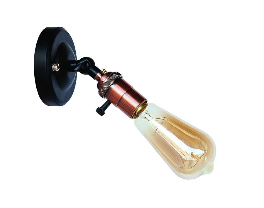 Бра Levistella Lofty короткое с патроном AMP19 Черный/Медный (1963530195)