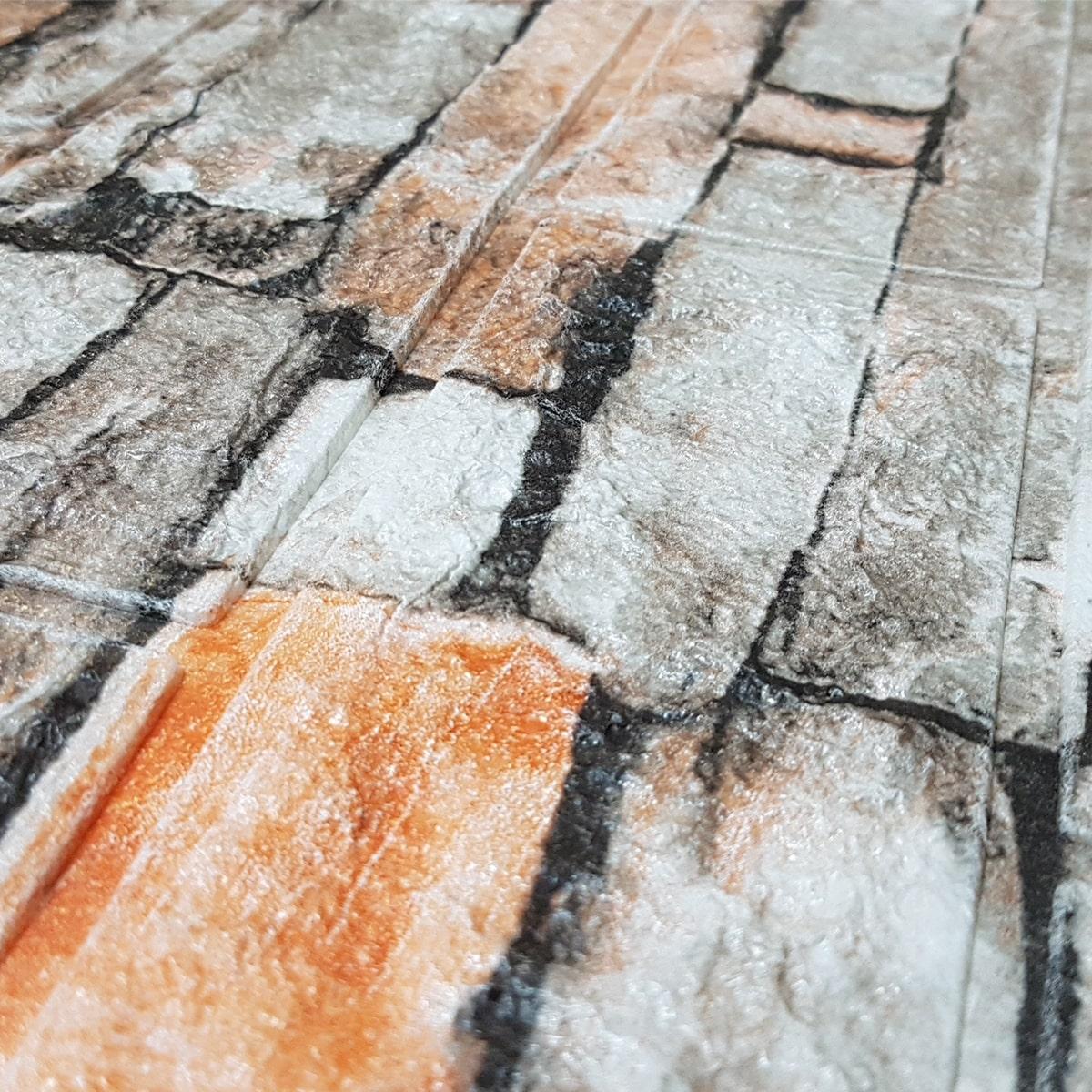 Панель самоклеящаяся 3D песчаник екатеринославский кирпич Sticker Wall 3080х700х3 мм