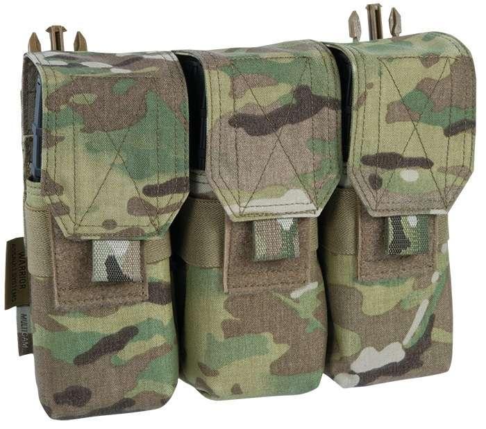 Подсумок съемный Warrior Assault Systems закрытый тройной под М4 Multicam
