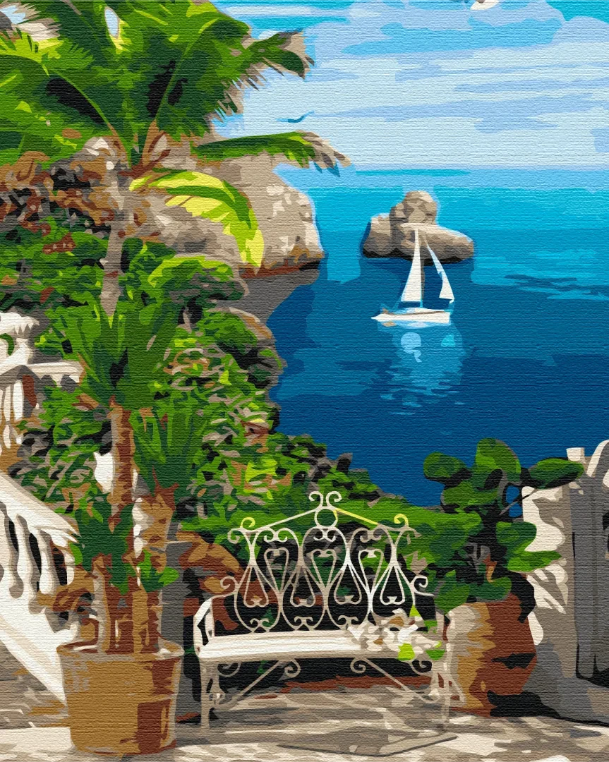 Картина за номерами Brushme Курорт під пальмами 50x60 см (3112780370)