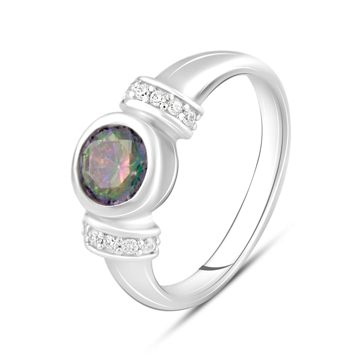 Кольцо серебряное с мистик топазом 1,75 ct 3,31 г р. 17 (2112877) Кольцо серебряное с мистик топазом 1,75 ct 3,31 г р. 17 (2112877)