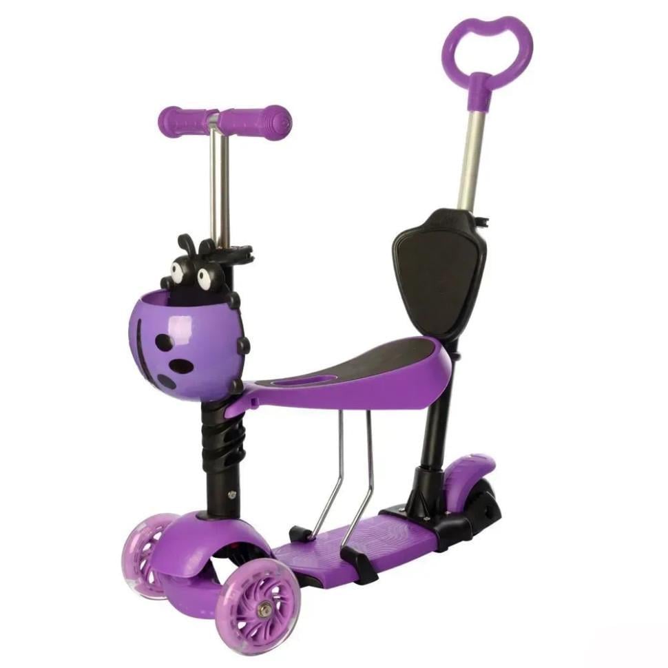 Самокат дитячий SC20139 3-х колісний/з батьківською ручкою Violet
