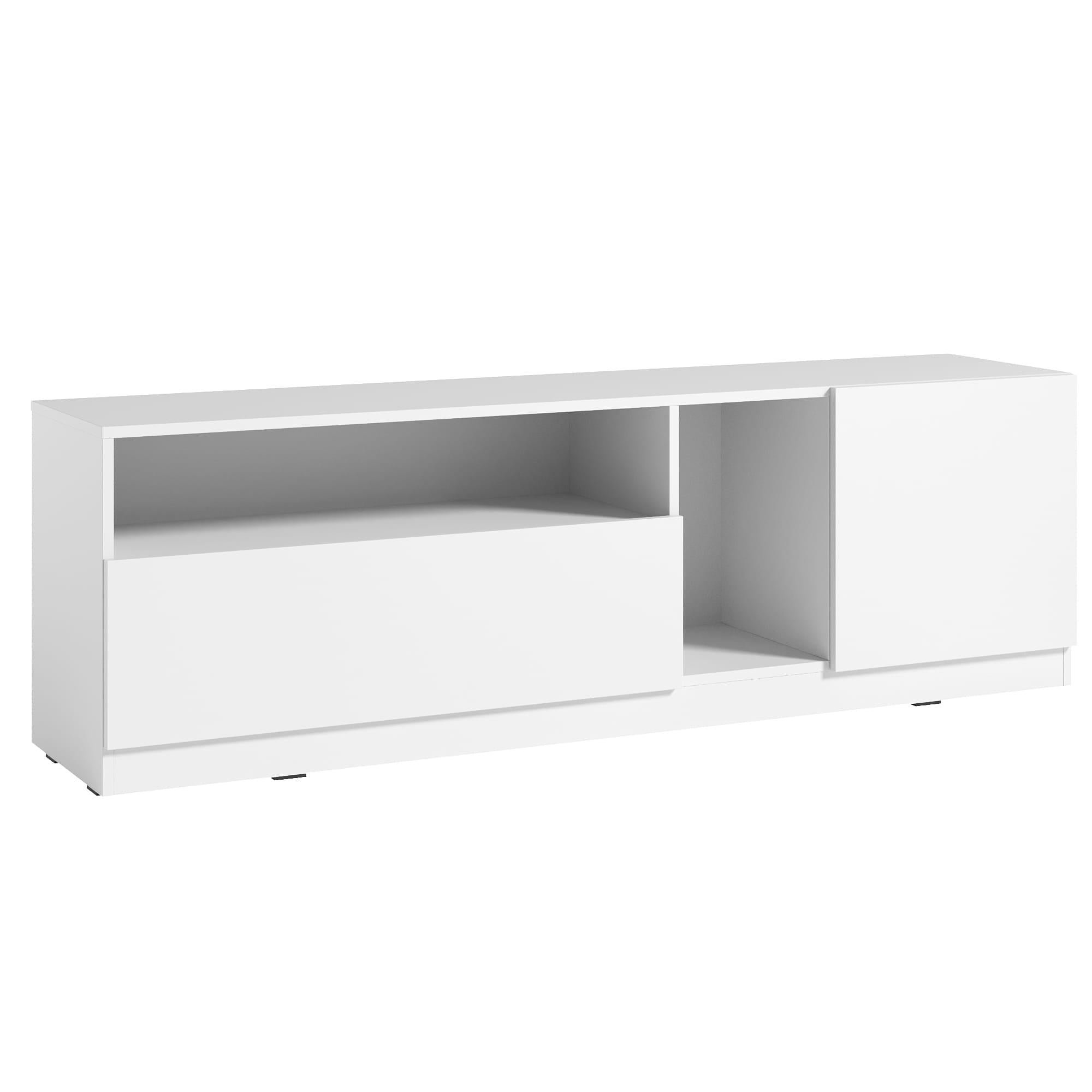 Тумба для ТВ Nikoshop Р-4 с 1 ящиком и дверцой 1600х370х500 мм Белый